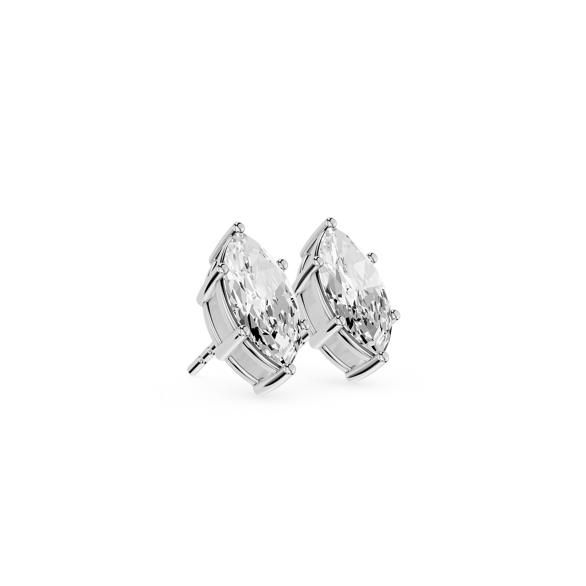 Marquise Cut Lab Grown Diamond Stud Earrings
