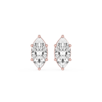 Marquise Cut Lab Grown Diamond Stud Earrings