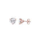 Round Lab Grown Diamond Martini Stud Earrings