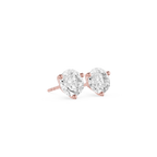 Round Lab Grown Diamond Martini Stud Earrings