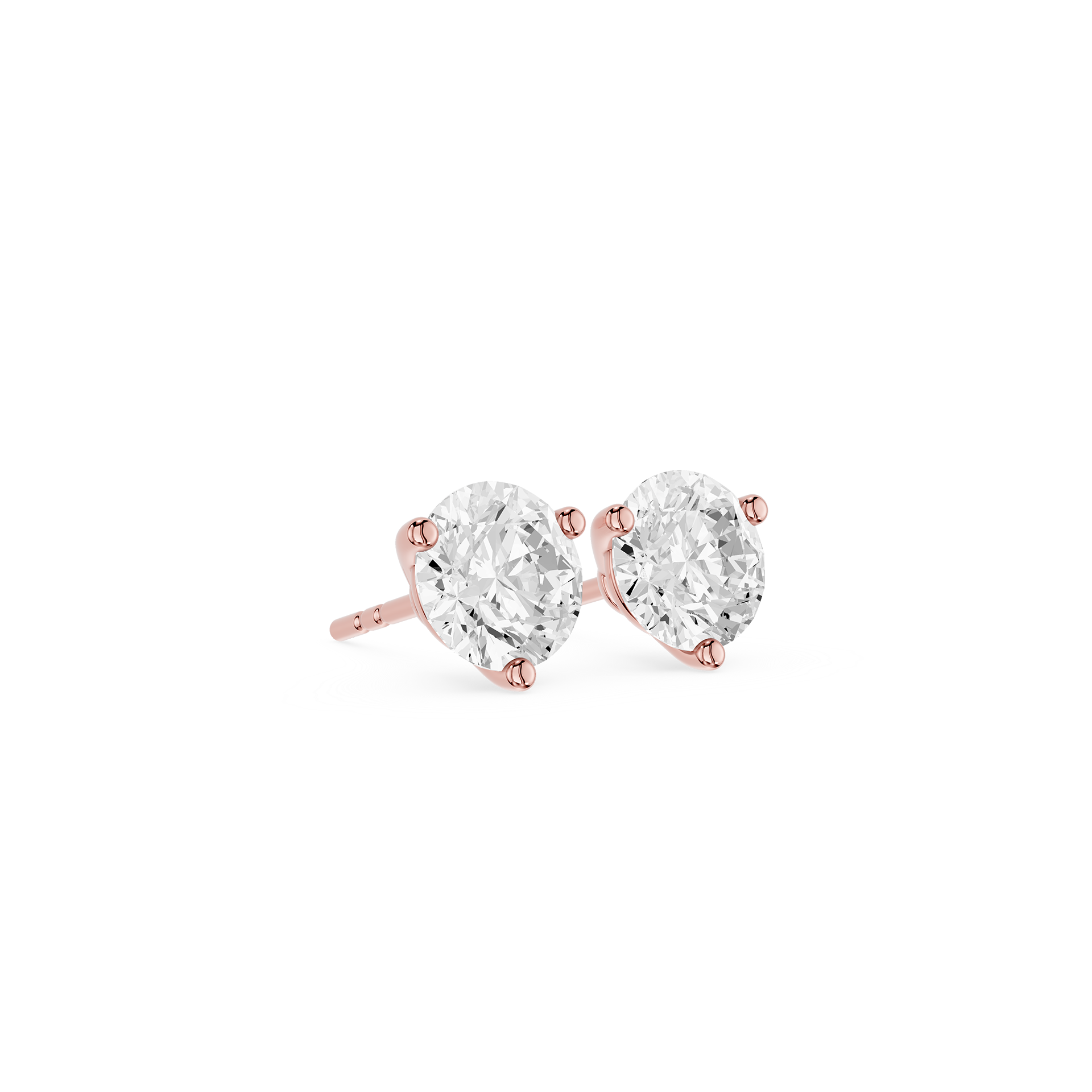 Round Lab Grown Diamond Martini Stud Earrings