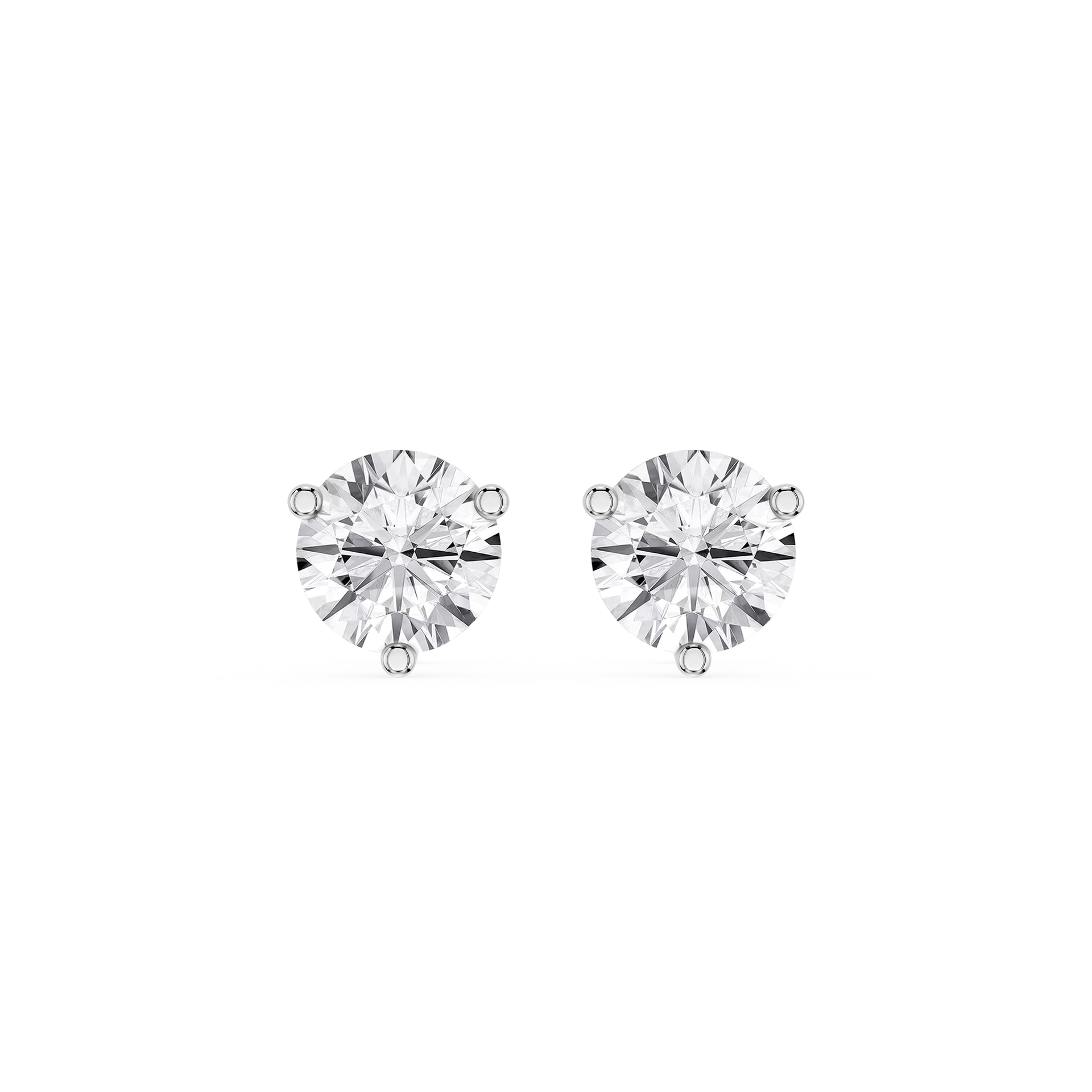 Round Lab Grown Diamond Martini Stud Earrings