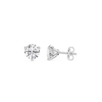 Round Lab Grown Diamond Martini Stud Earrings