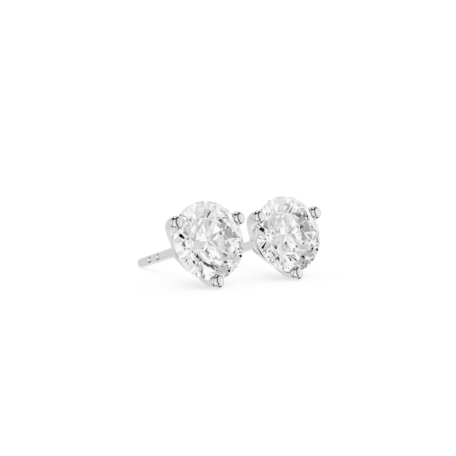 Round Lab Grown Diamond Martini Stud Earrings