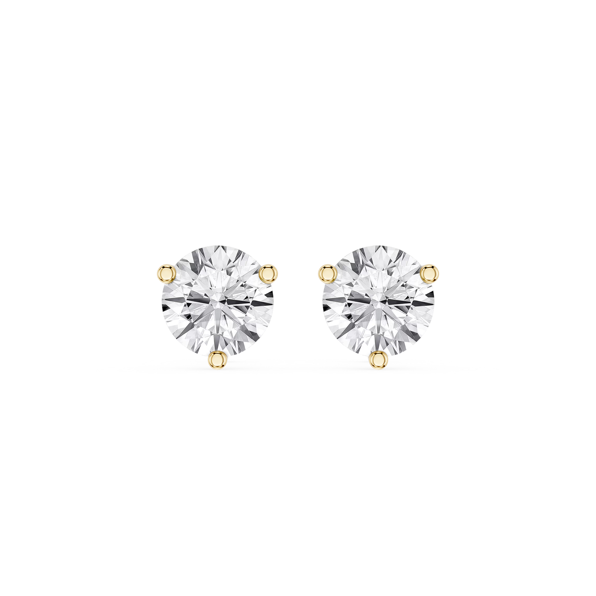Round Lab Grown Diamond Martini Stud Earrings
