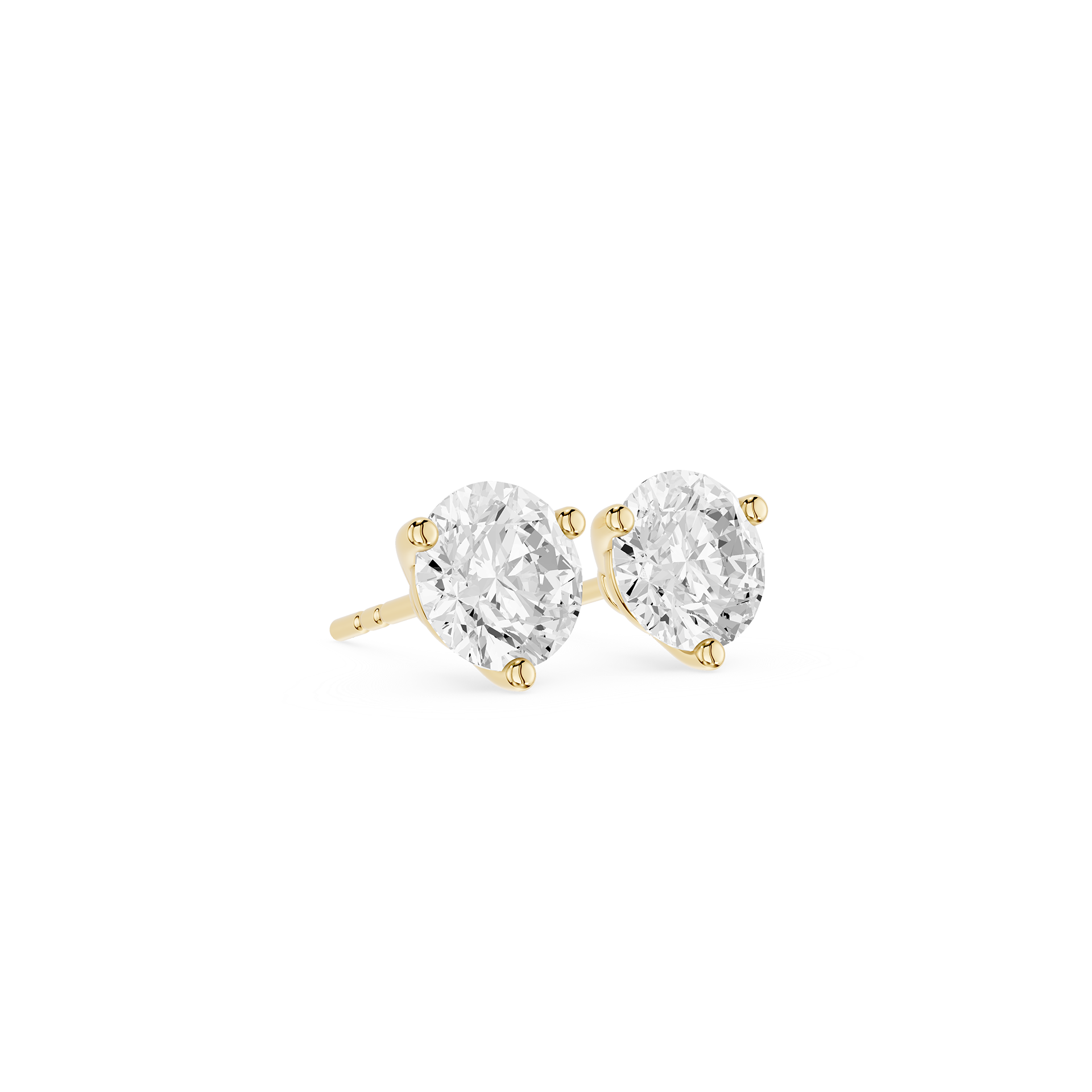 Round Lab Grown Diamond Martini Stud Earrings