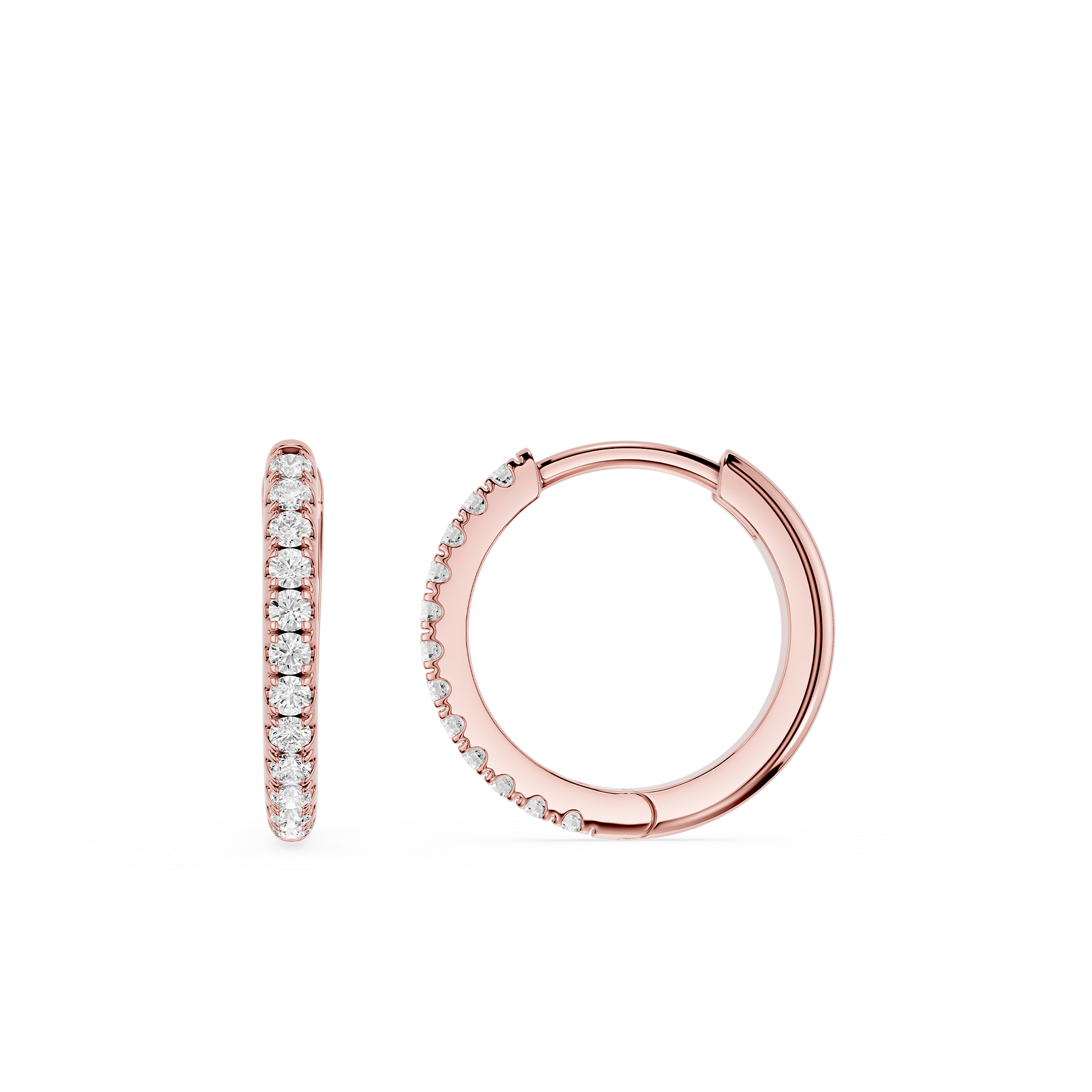 Round Lab Grown Diamond Inside Out Hoop Earrings