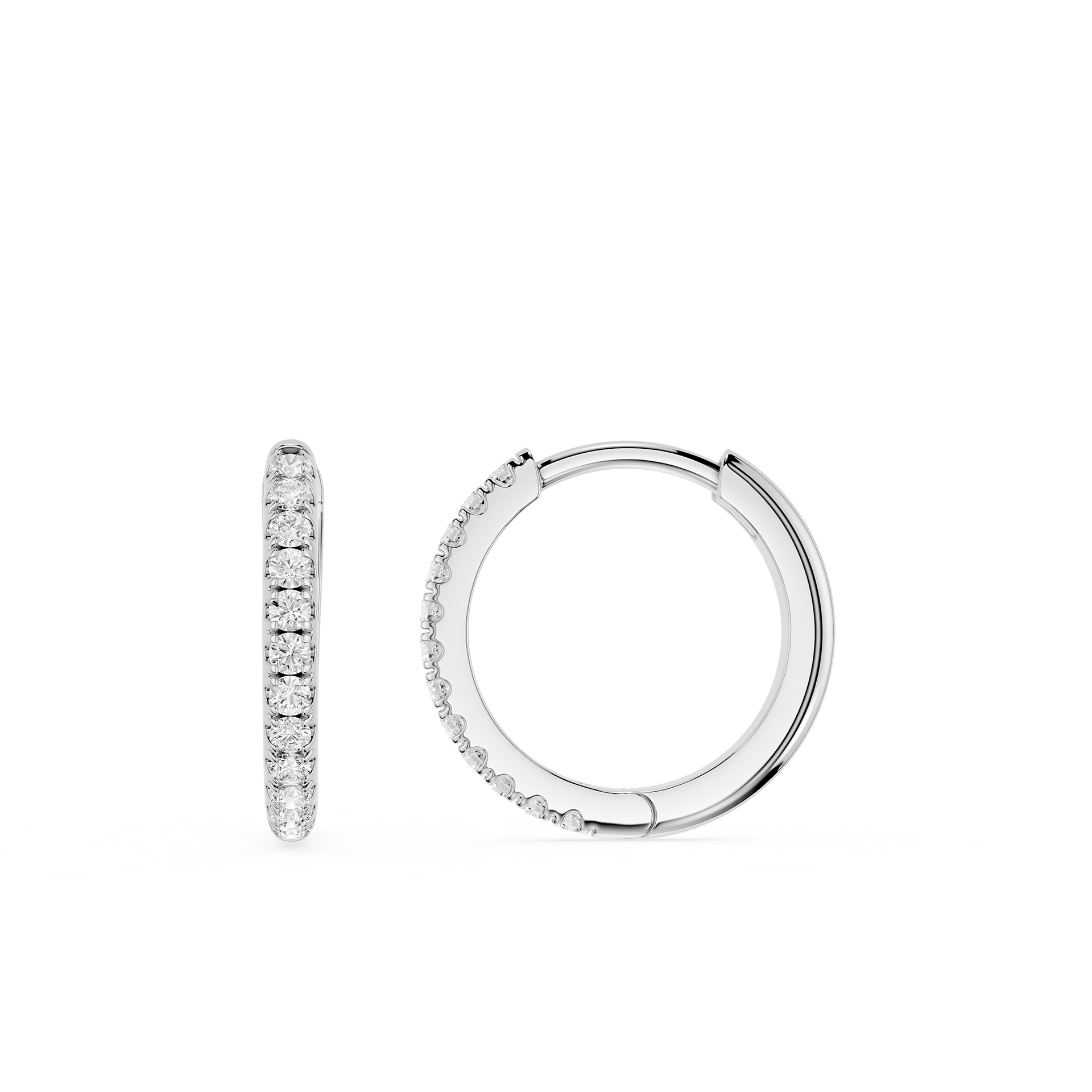 Round Lab Grown Diamond Inside Out Hoop Earrings