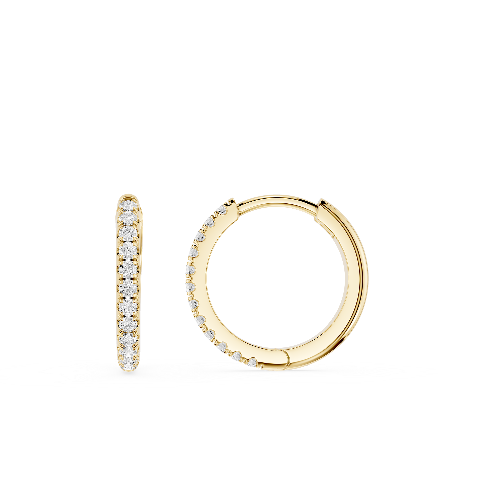 Round Lab Grown Diamond Inside Out Hoop Earrings