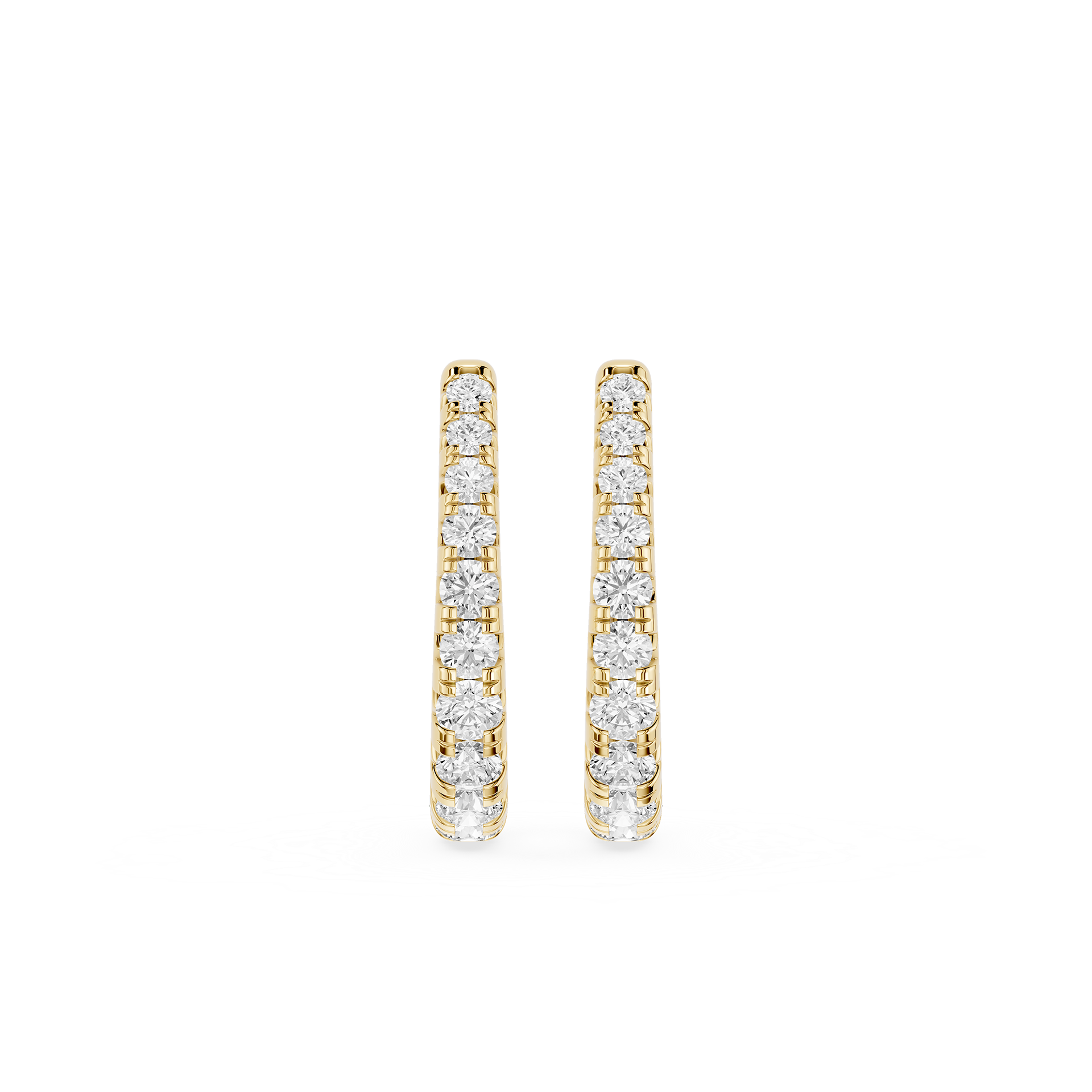 Round Lab Grown Diamond Hoop Earrings for Women