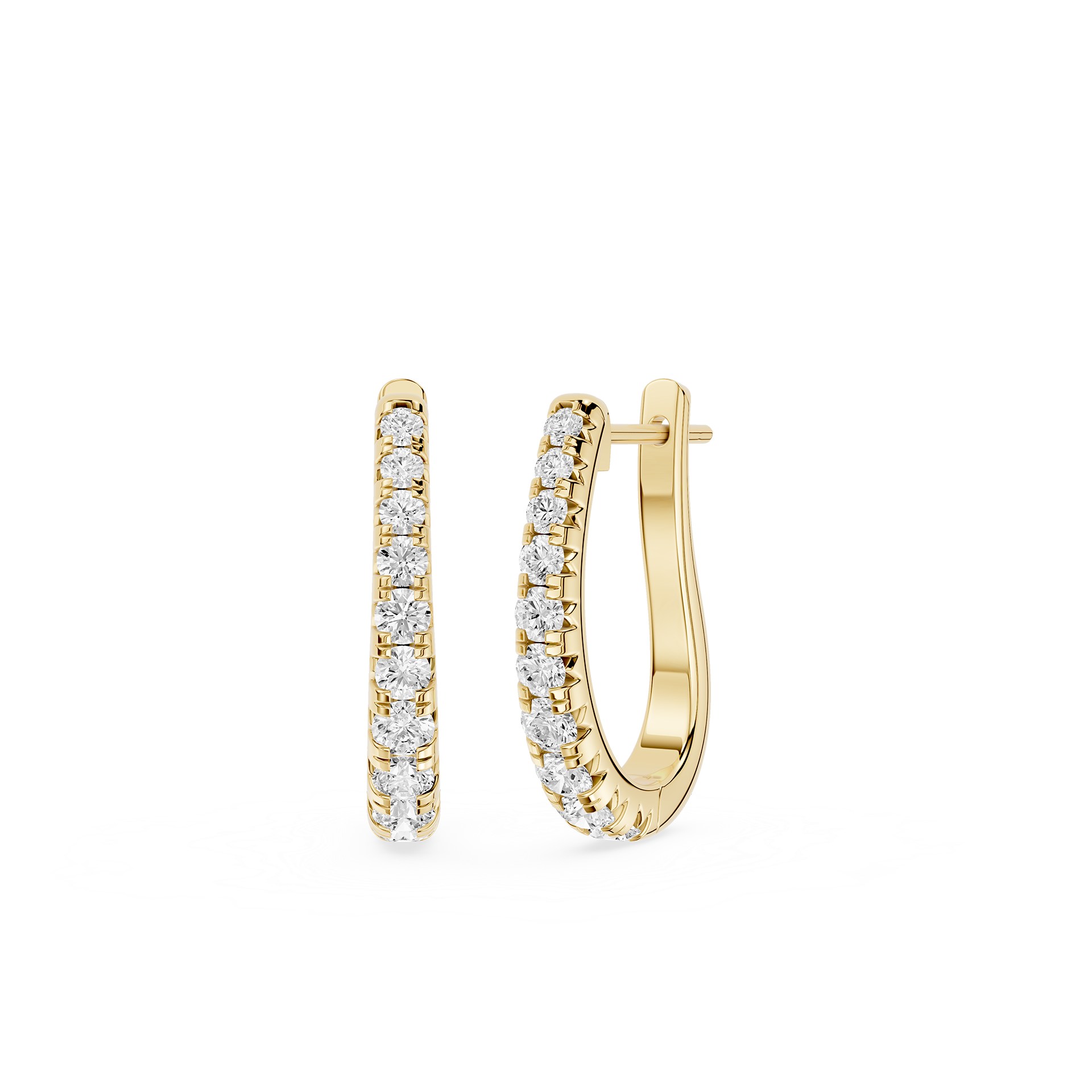 Round Lab Grown Diamond Hoop Earrings for Women
