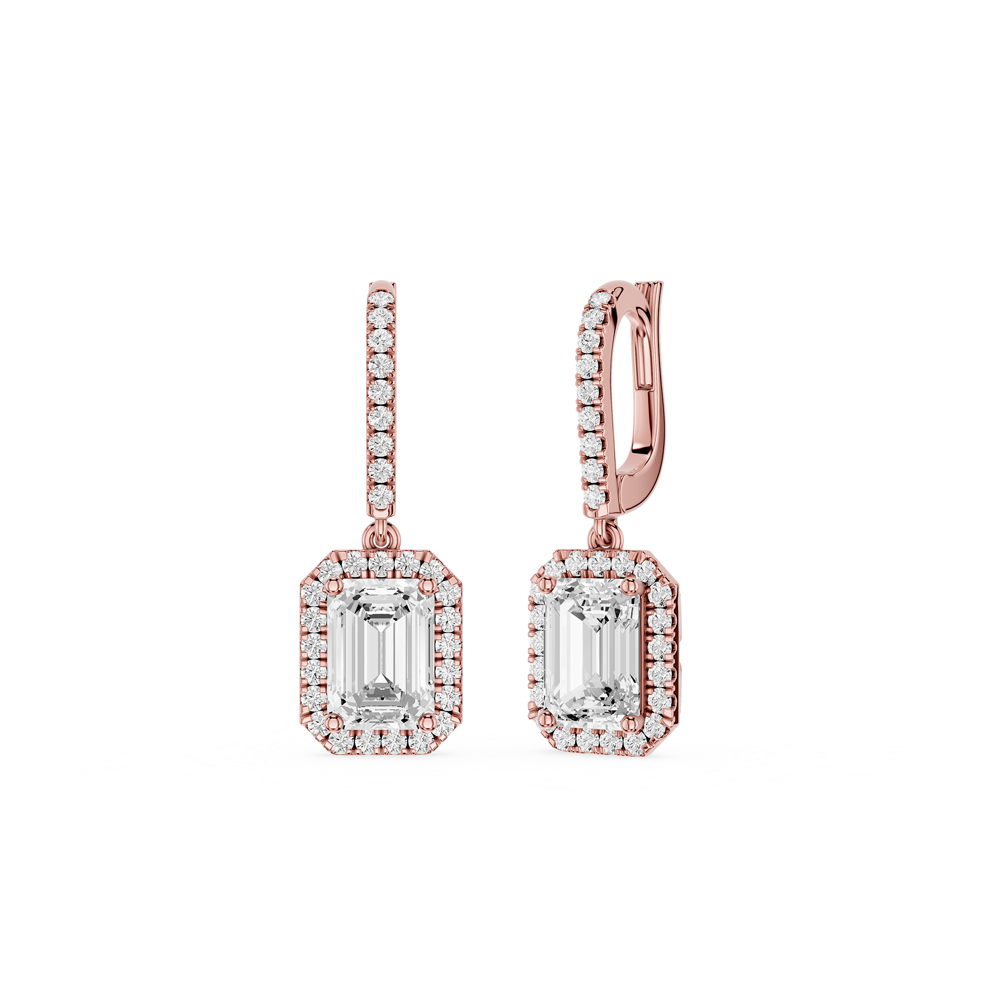 Pear Drop Lab Grown Diamond Dangle Earrings for Women