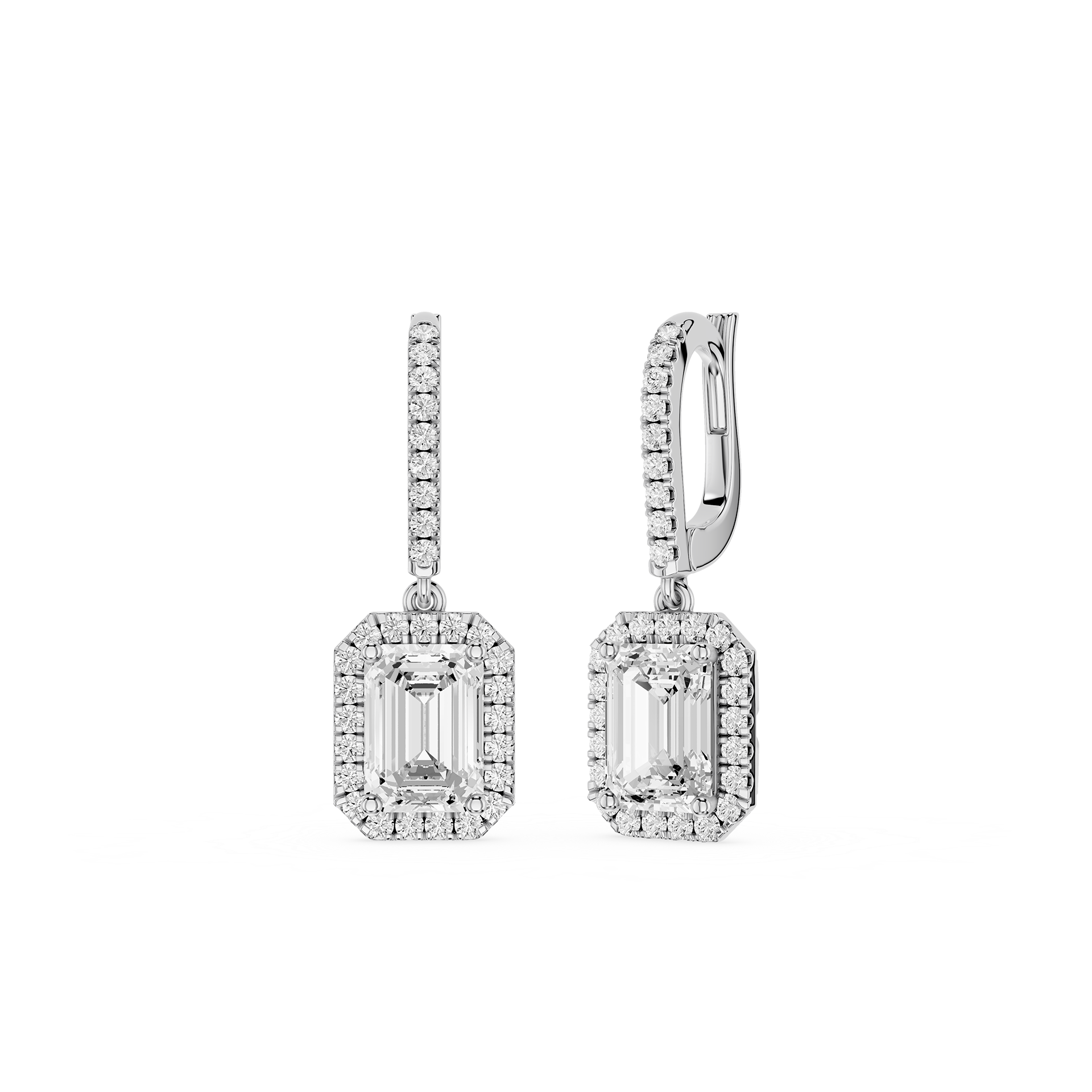 Pear Drop Lab Grown Diamond Dangle Earrings for Women
