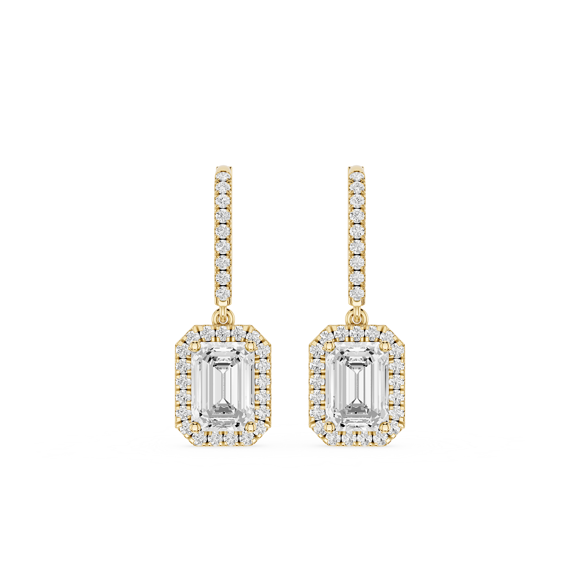 Pear Drop Lab Grown Diamond Dangle Earrings for Women