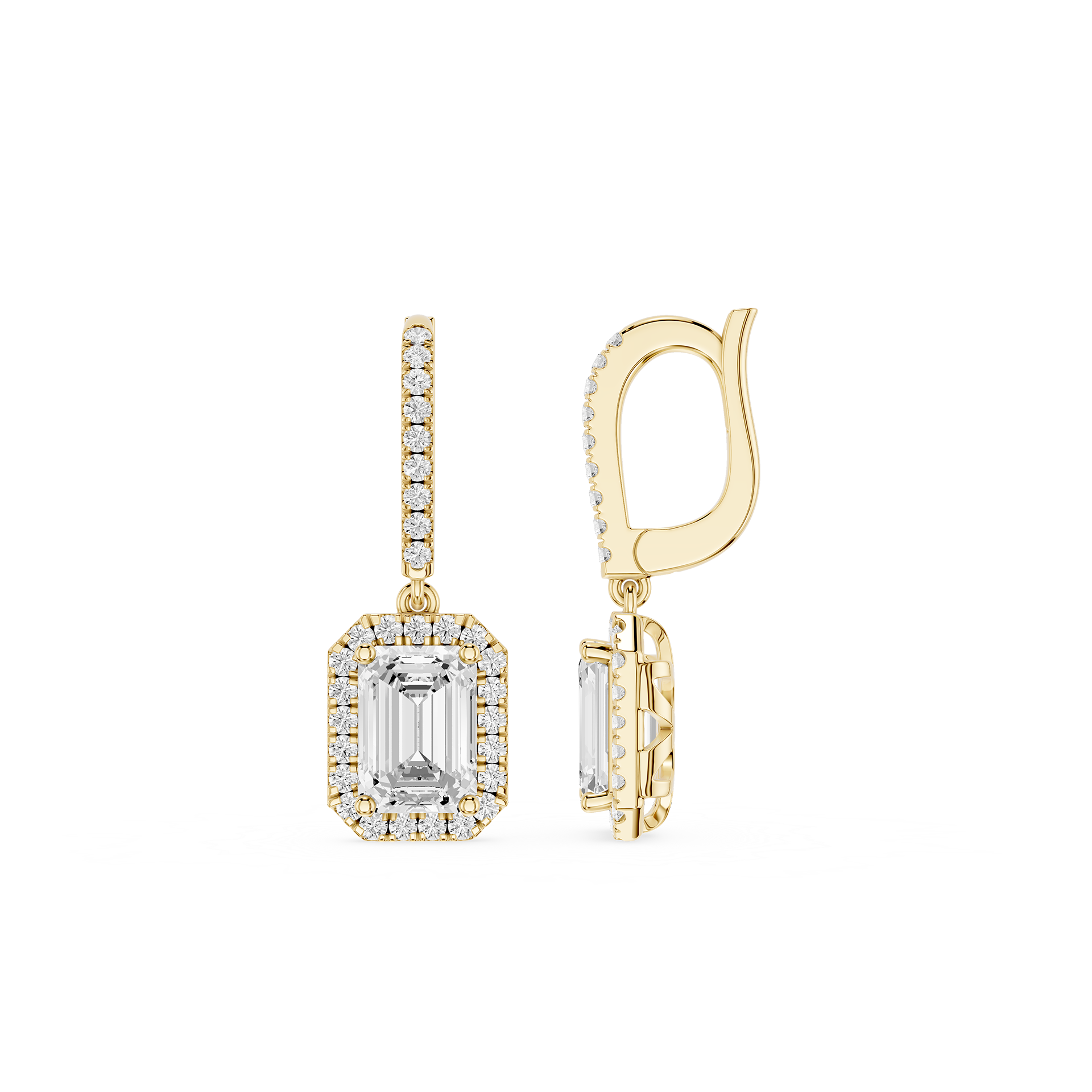 Pear Drop Lab Grown Diamond Dangle Earrings for Women