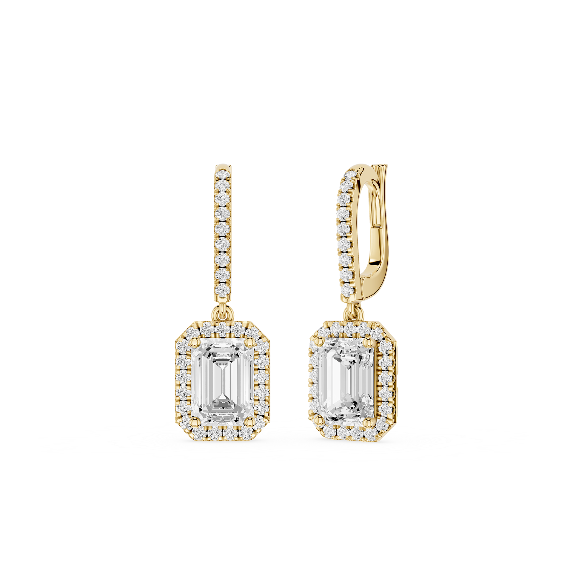 Pear Drop Lab Grown Diamond Dangle Earrings for Women
