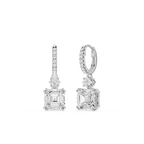 Asscher Cut Lab Grown Diamond Drop Earrings