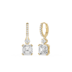 Asscher Cut Lab Grown Diamond Drop Earrings