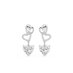 Eternal Hearts Lab Grown Diamond Drop Earrings
