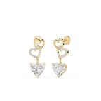 Eternal Hearts Lab Grown Diamond Drop Earrings
