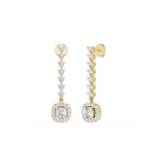 Aurora Halo Lab Grown Diamond Drop Earrings