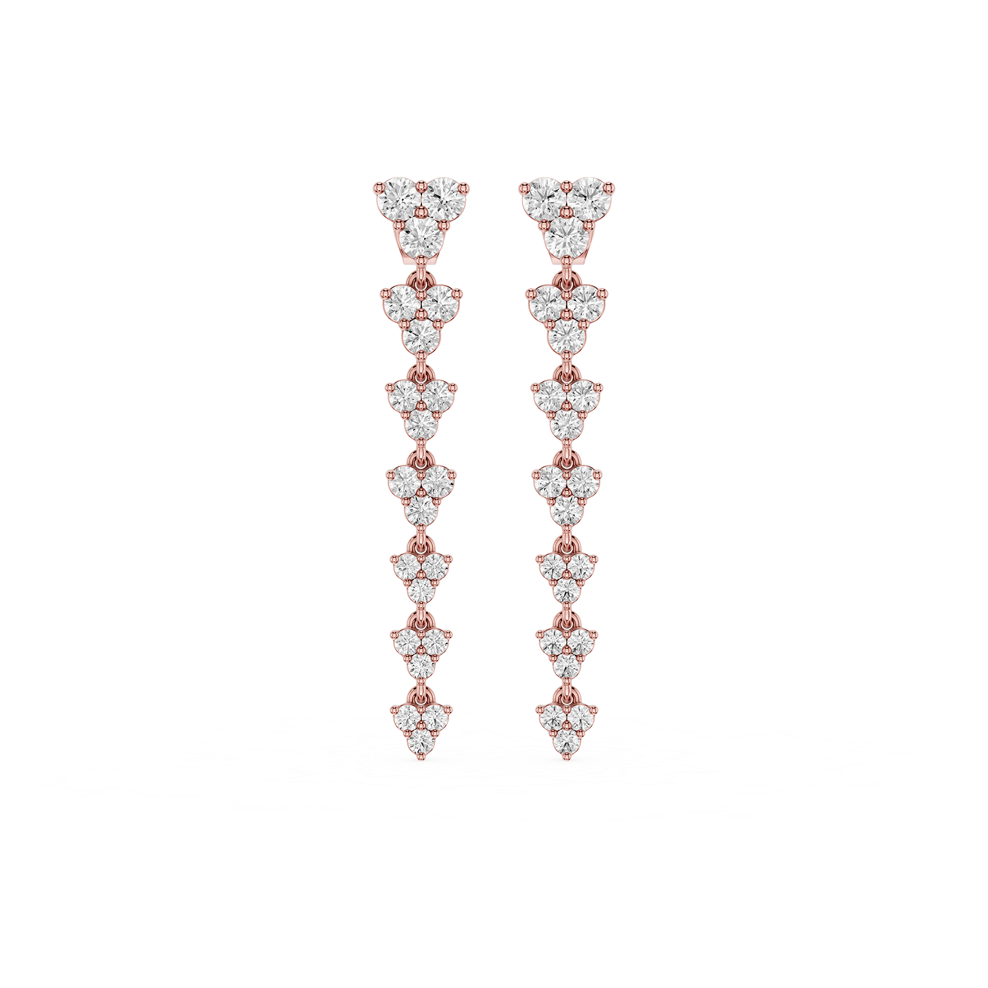 Blooming Grace Lab Grown Diamond Floral Drop Earrings