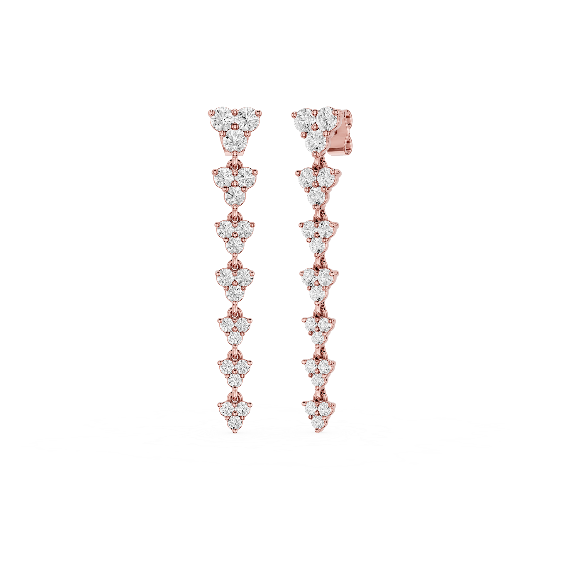 Blooming Grace Lab Grown Diamond Floral Drop Earrings