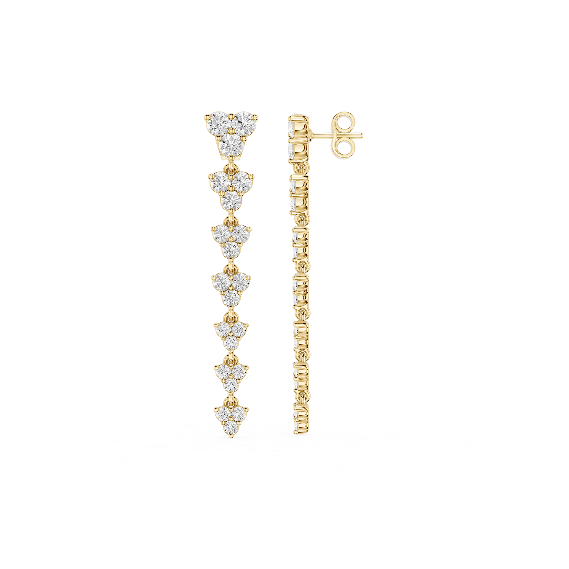 Blooming Grace Lab Grown Diamond Floral Drop Earrings