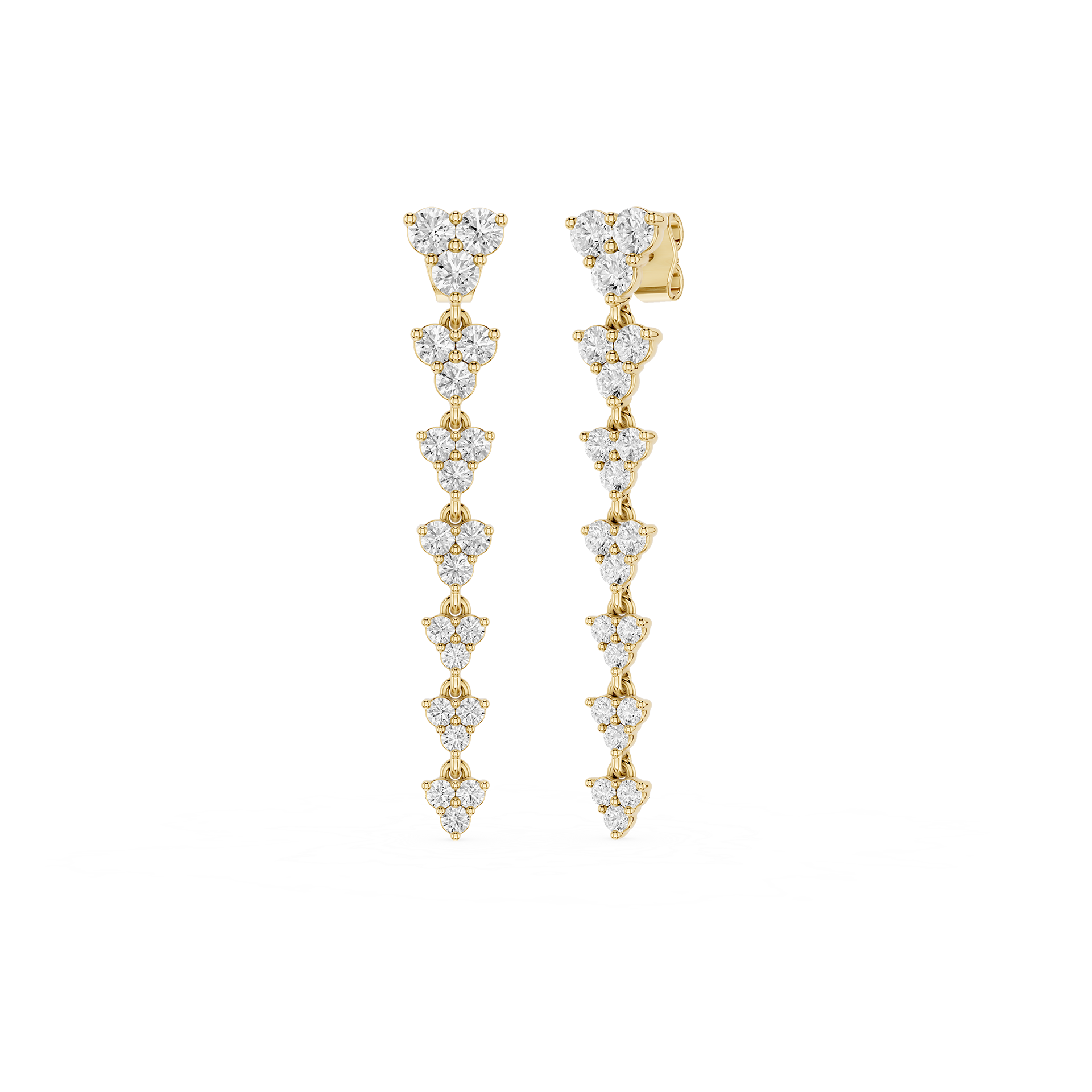 Blooming Grace Lab Grown Diamond Floral Drop Earrings