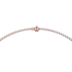 Graduated Round Lab Grown Diamond Tennis Necklace