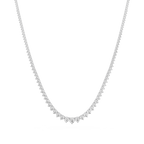 Graduated Round Lab Grown Diamond Tennis Necklace