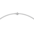 Graduated Round Lab Grown Diamond Tennis Necklace