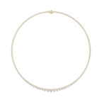 Graduated Round Lab Grown Diamond Tennis Necklace