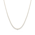Diamond necklace on a white background