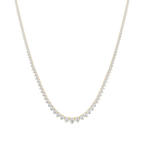 Diamond necklace on a white background