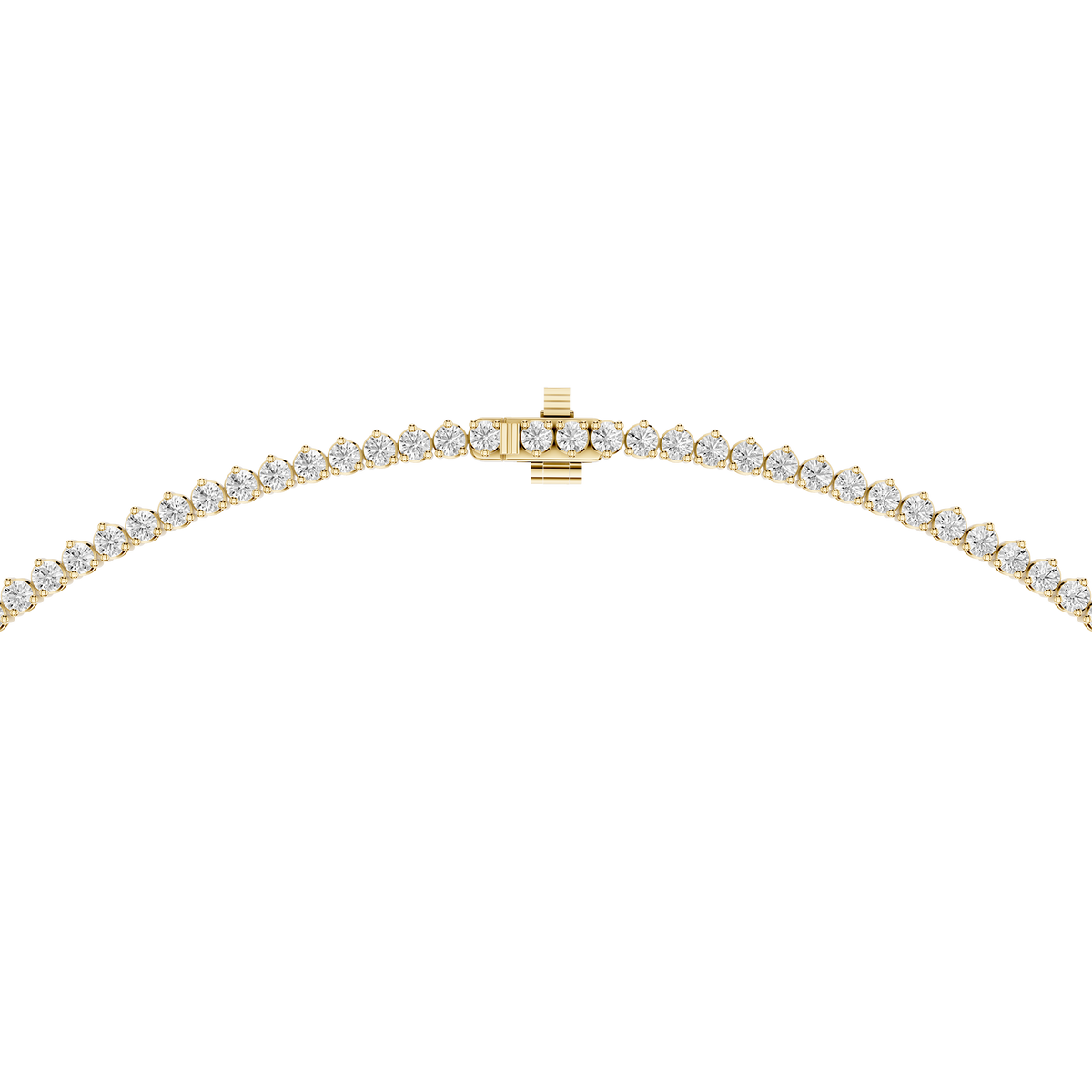 Graduated Round Lab Grown Diamond Tennis Necklace