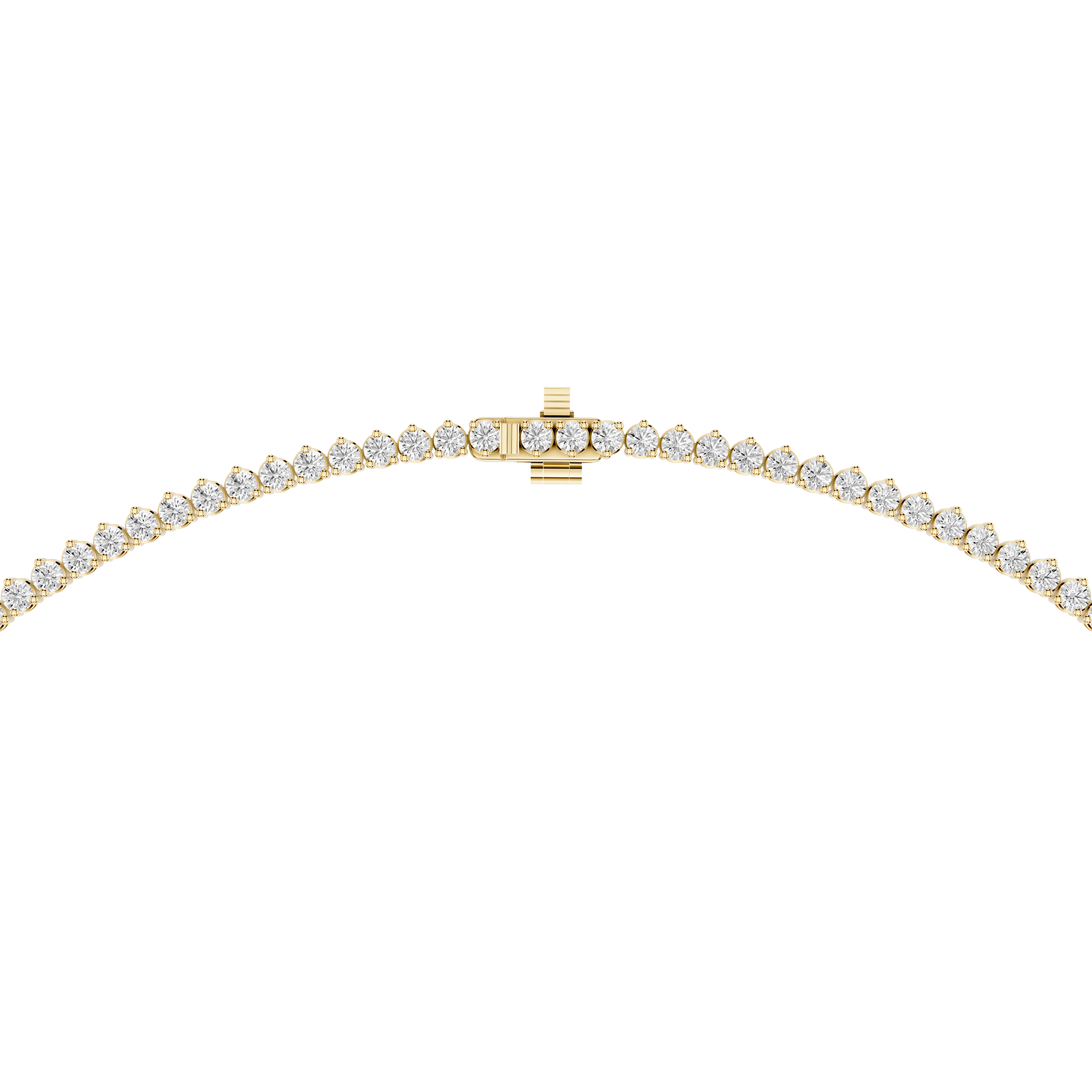 Graduated Round Lab Grown Diamond Tennis Necklace