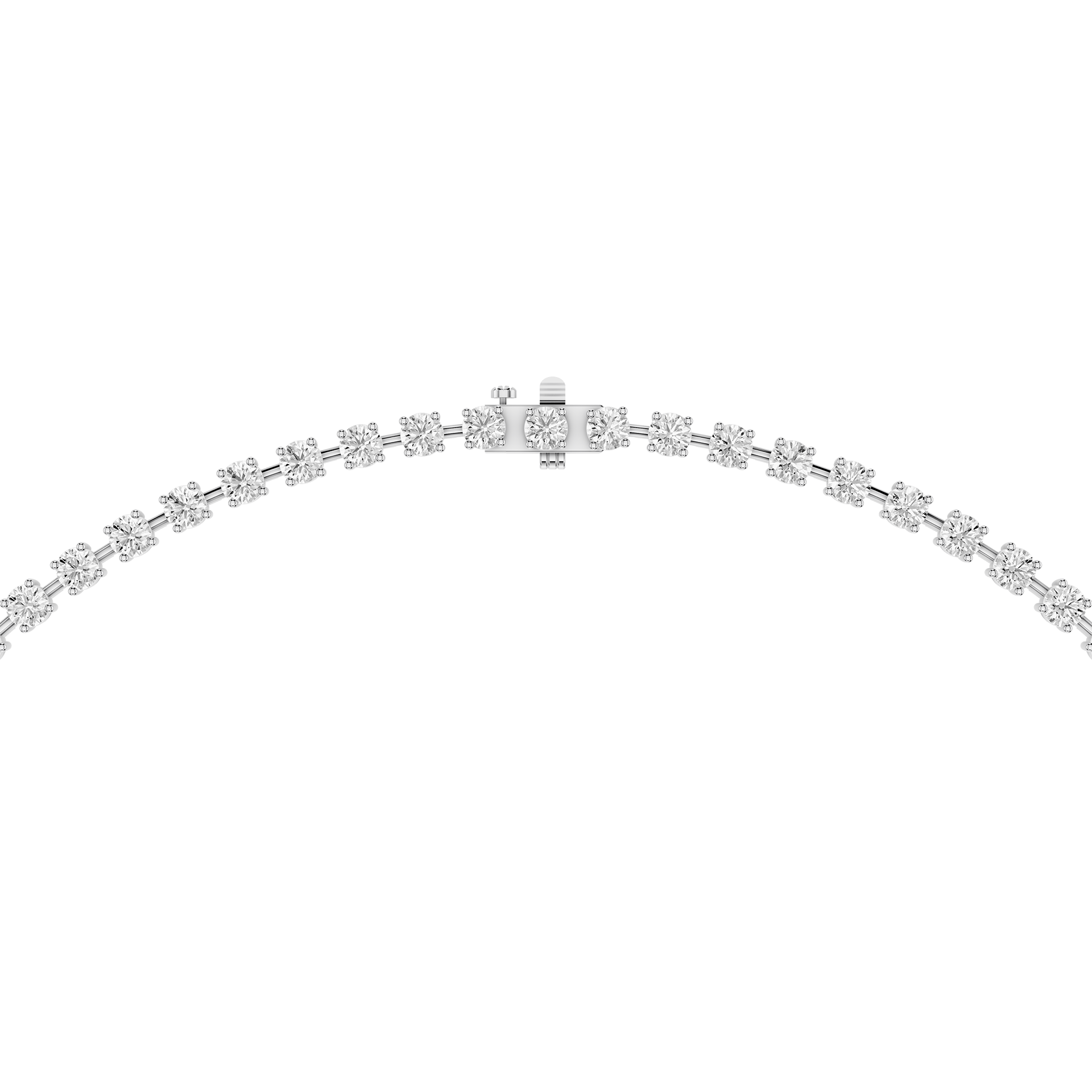 Round Lab Grown Diamond Tennis Y Drop Necklace