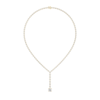 Round Lab Grown Diamond Tennis Y Drop Necklace
