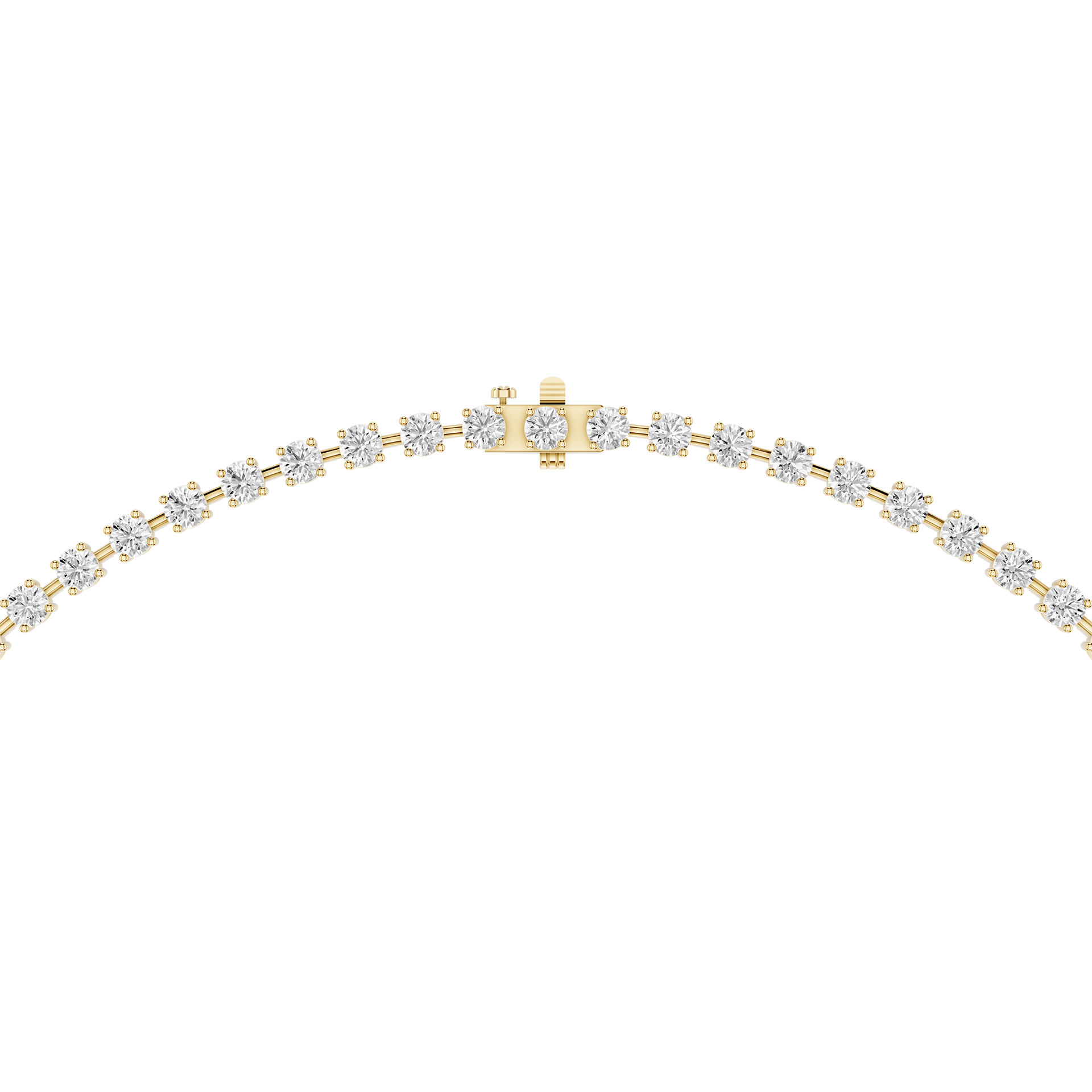 Round Lab Grown Diamond Tennis Y Drop Necklace