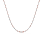 Round Lab Grown Diamond Tennis Necklace