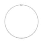 Round Lab Grown Diamond Tennis Necklace
