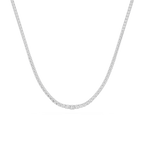 Round Lab Grown Diamond Tennis Necklace