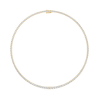 Round Lab Grown Diamond Tennis Necklace