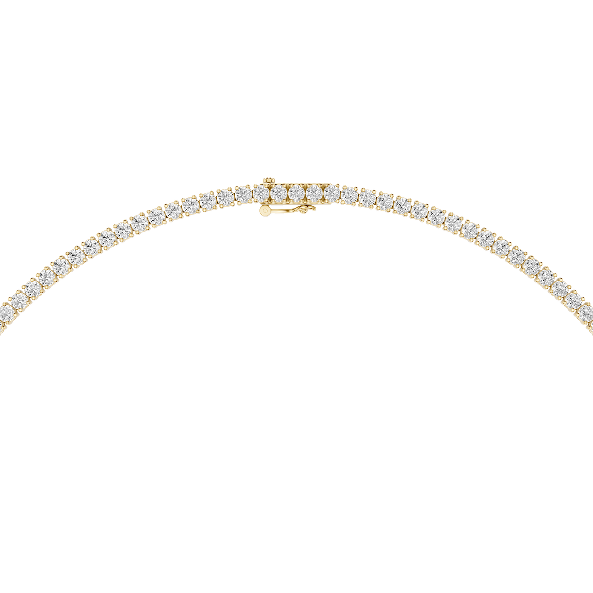 Round Lab Grown Diamond Tennis Necklace