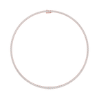 Round Lab Grown Diamond Tennis Necklace