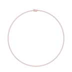 Round Lab Grown Diamond Tennis Chain Necklace