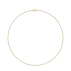 Round Lab Grown Diamond Tennis Chain Necklace