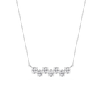 Oval Lab Grown Diamond Bezel Station Necklace
