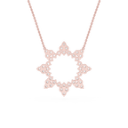 Round Lab Grown Diamond Star Pendant Necklace